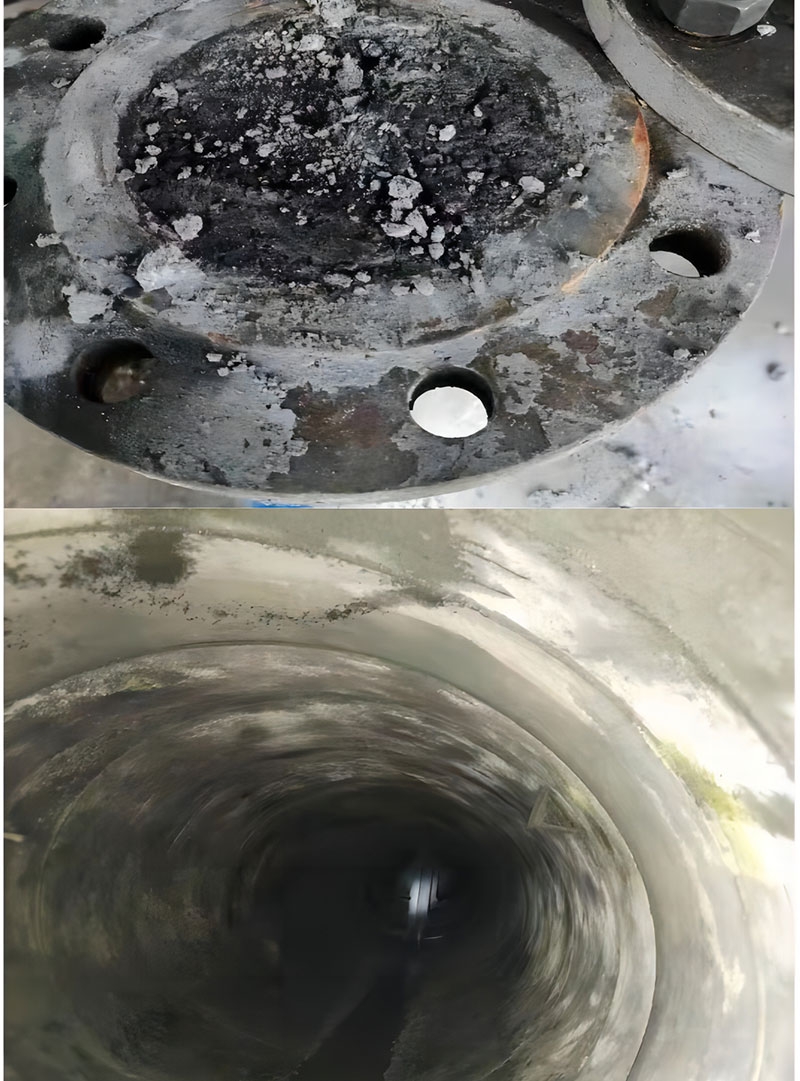 管道清洗對(duì)比